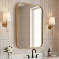 Jonathan Y Aleria Rounded Rectangular Metal Framed Wall Mounted Mirror 36 H X 24 W X 1.5 D