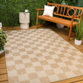 Jonathan Y Mason Easy Jute Geometric Boho Checker Weave Indoor Outdoor Area Rug