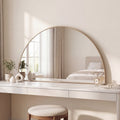 Jonathan Y Solstice Large Half Circle Metal Framed Wall Mounted Mirror 23 H X 42 W X 1.11 D