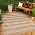 Jonathan Y Sutton Easy Jute Modern Geometric Boho Stripe Indoor Outdoor Area Rug