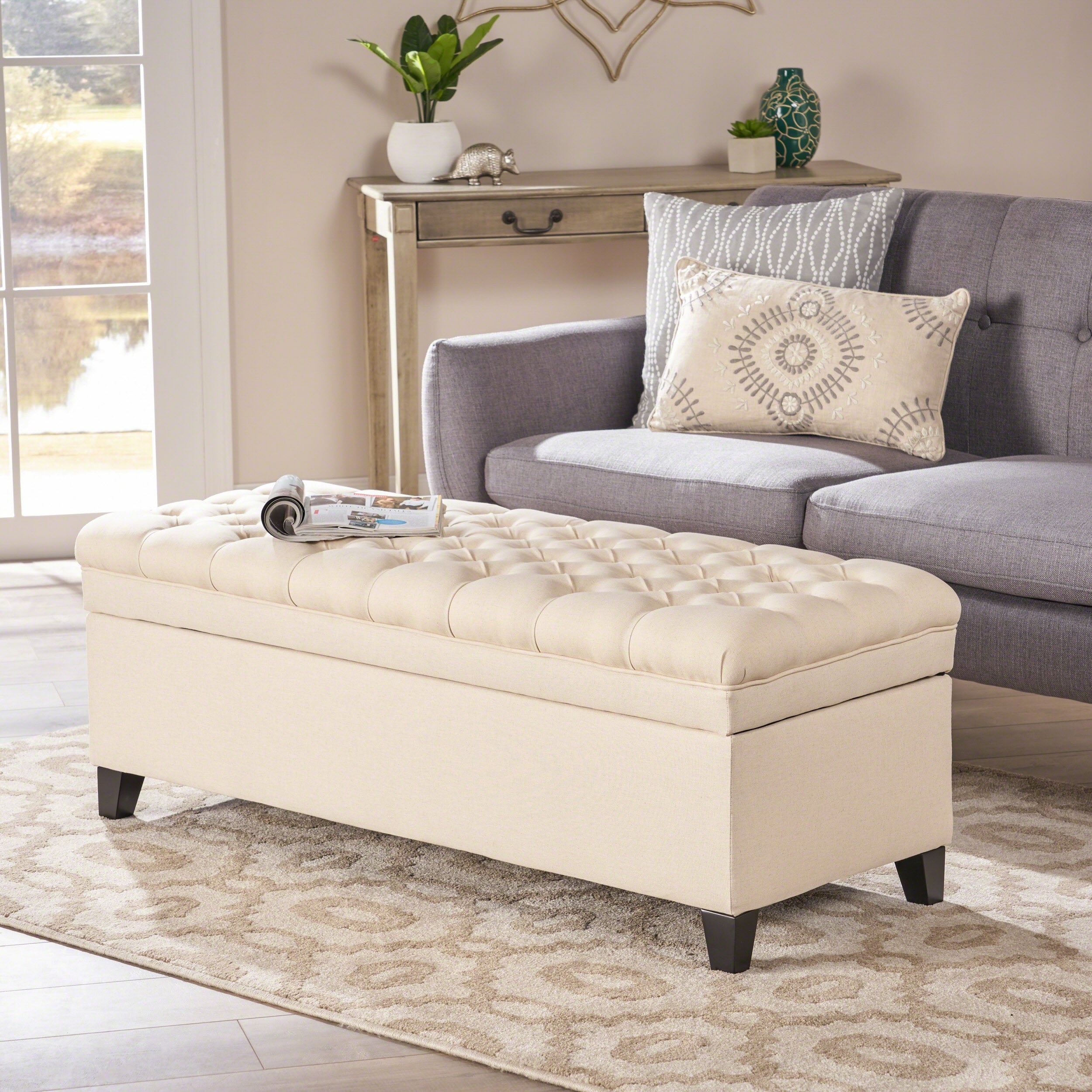 Juliana Storage Ottoman Upholstered Spacious Home Storage Solution