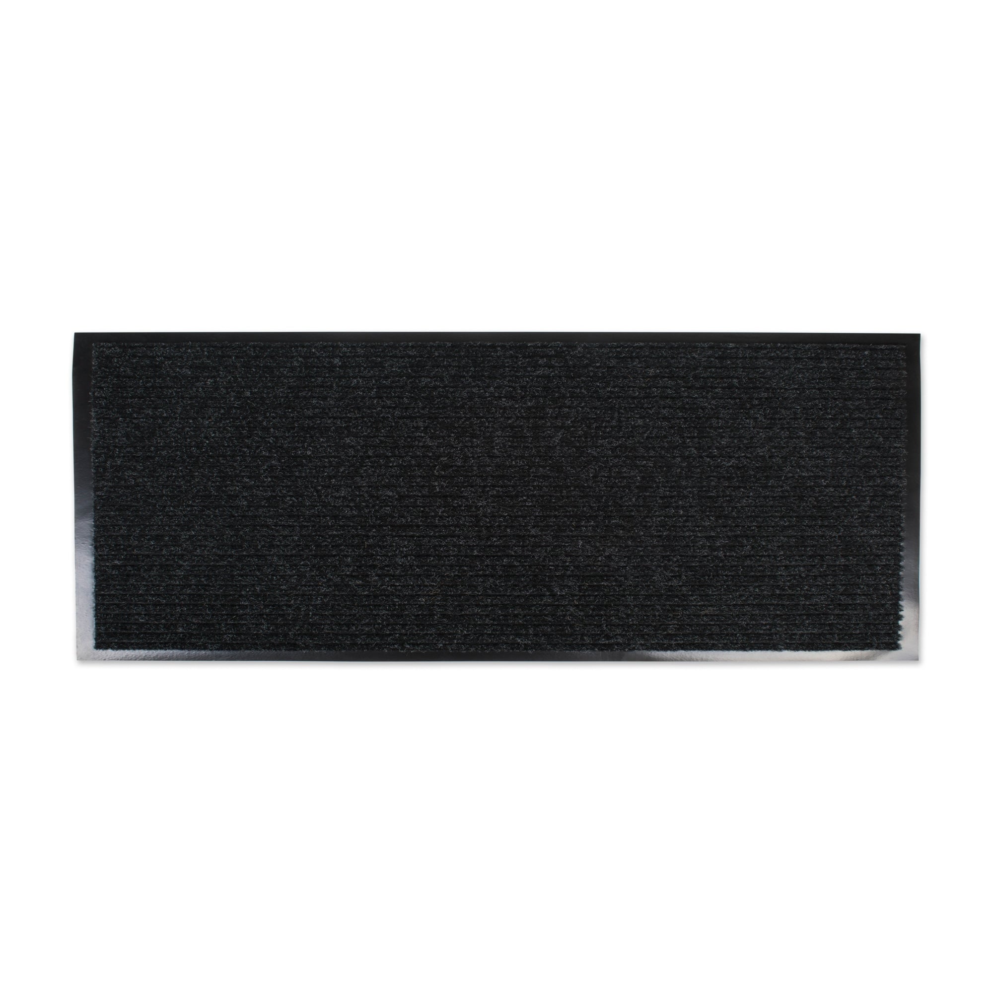 J M Charcoal Ribbed Walk Off Utility Runner 22X60