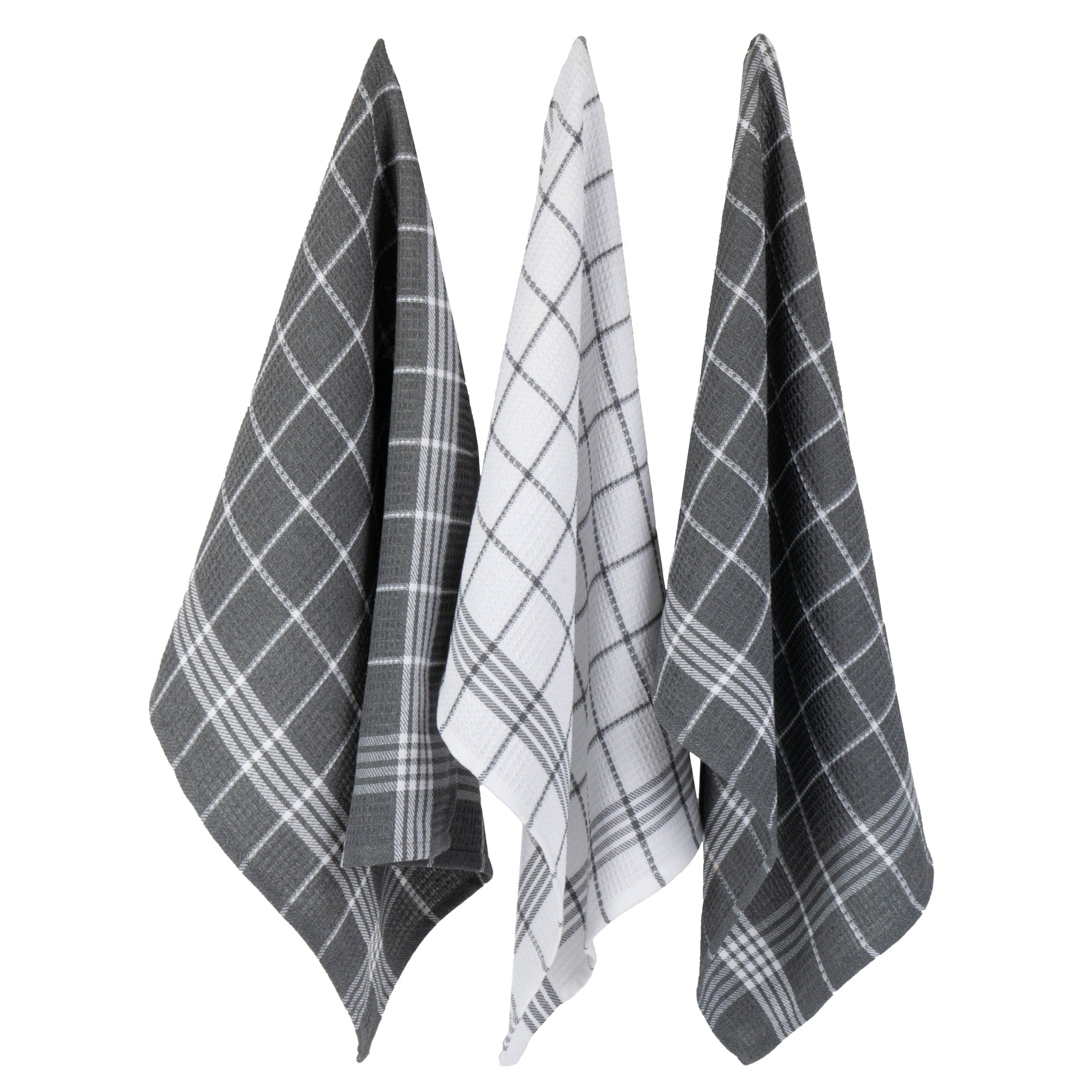J M Eggplant Waffle Weave Dishtowel Set Of 6
