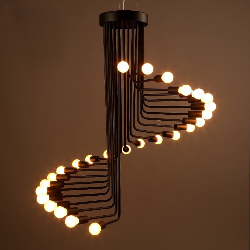 Jack 20 Light Black 28 Inch Edison Chandelier With Light Bulbs