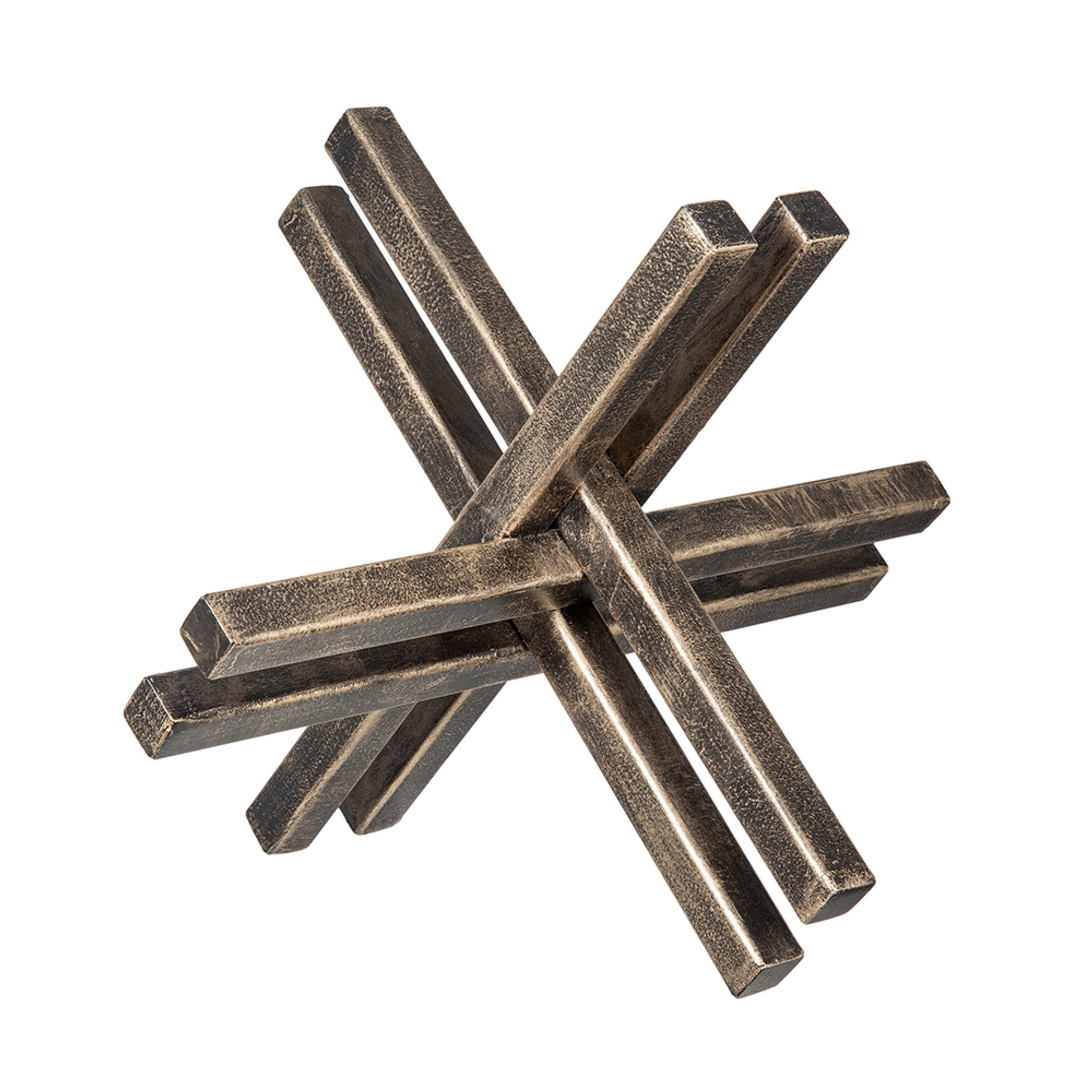 Jack Like Sculpture For Tabletop Decor 12 Inch Dark Gold Black Finish