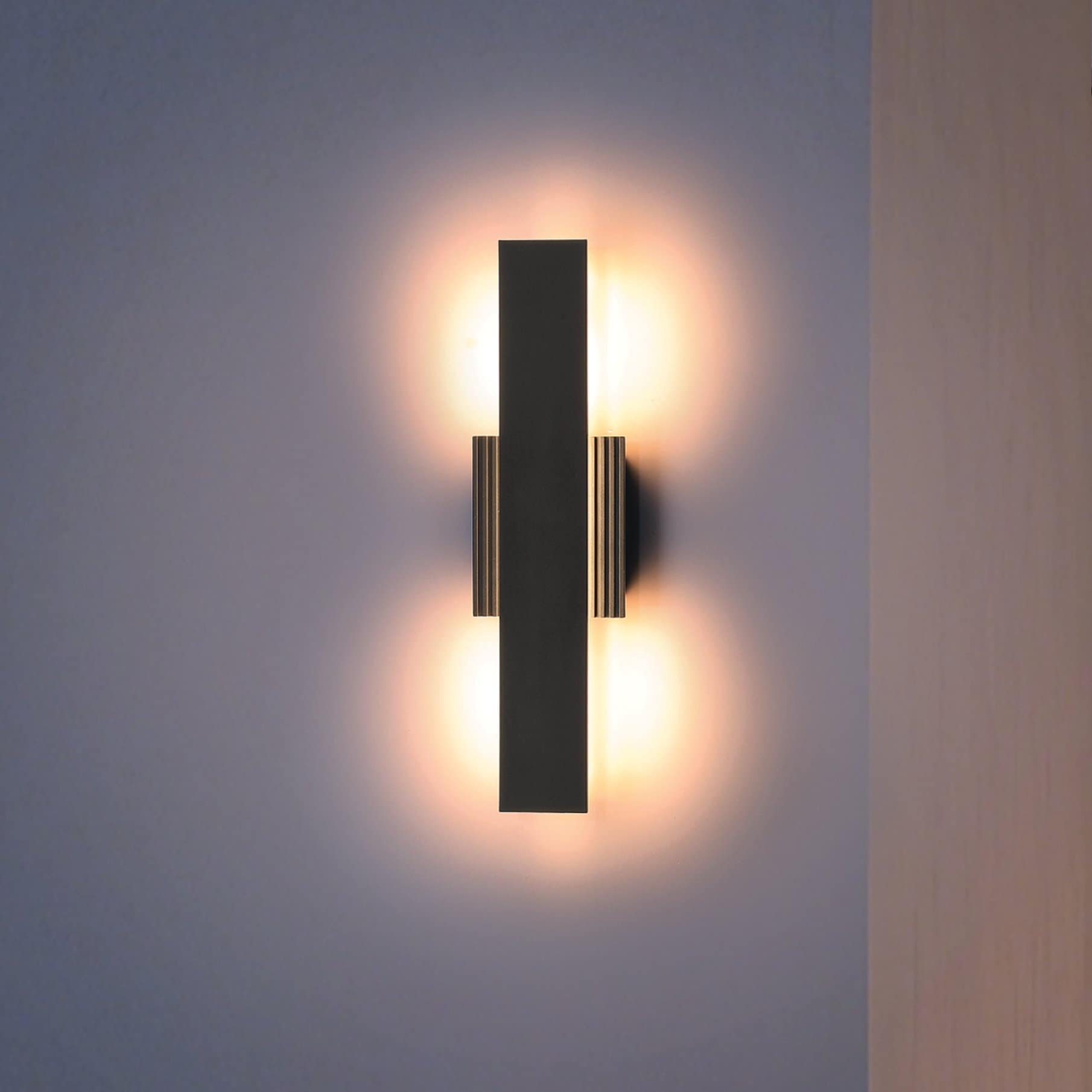 Jacks 22 Inch Textured Black 5Cct Led Exterior Wall Sconce