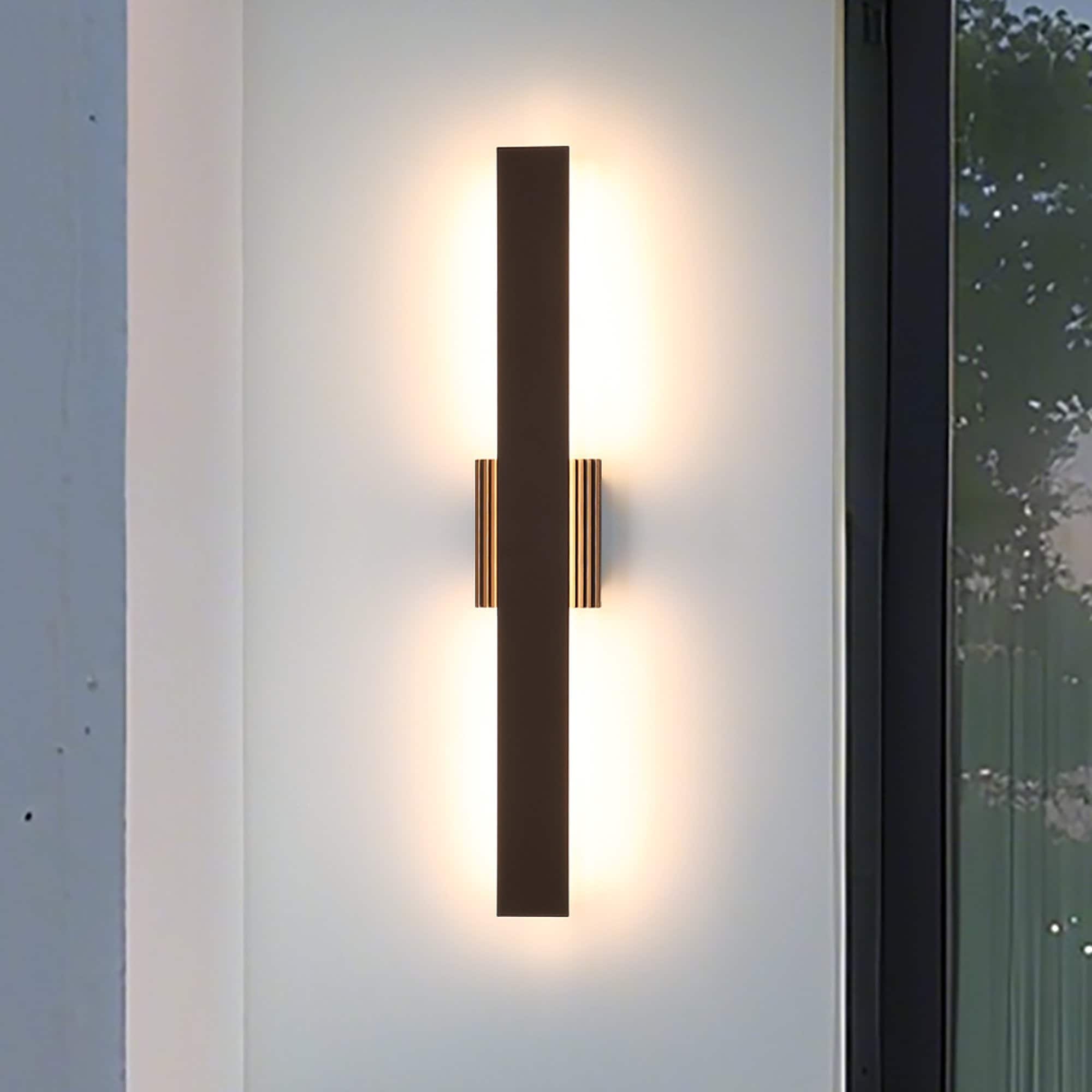 Jacks 36 Inch Architectural Bronze 5Cct Led Exterior Wall Sconce