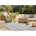 Jacquie Grey Diamond Indoor Outdoor Rug