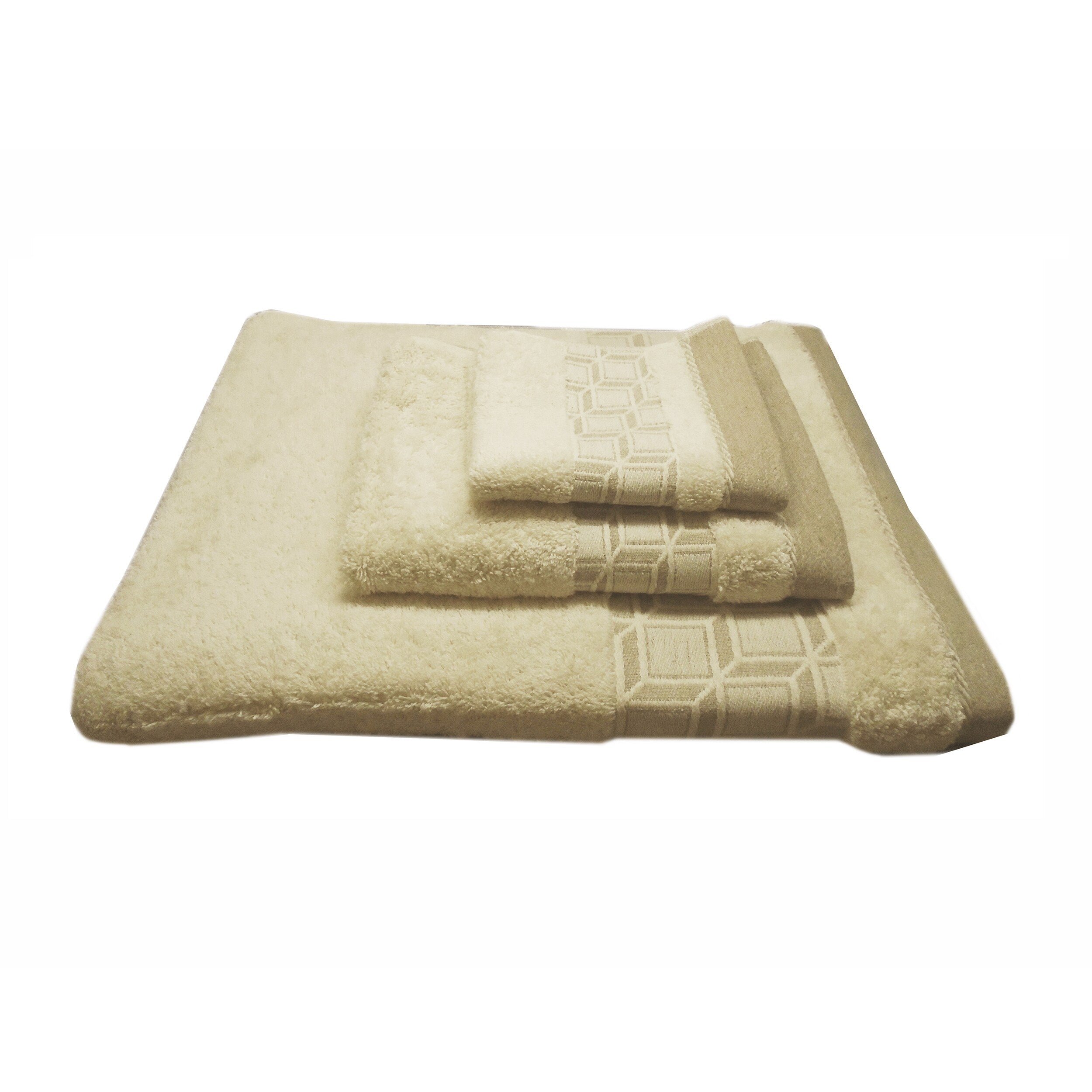 Jacquard 3 Piece Towel Set 5 Jacquard Border Designs