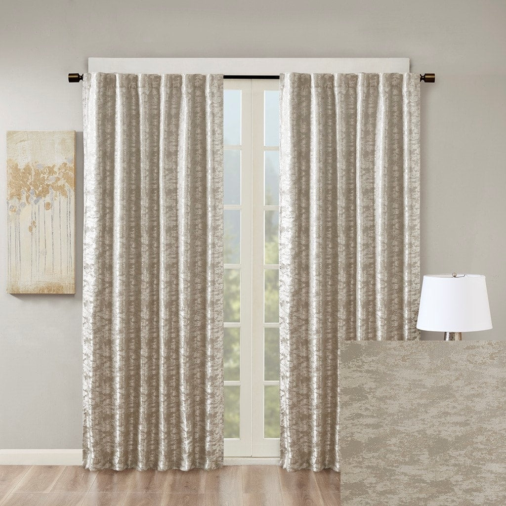 Jacquard Lined Total Blackout Rod Pocket Back Tab Curtain Panel Only 1 Pc Panel