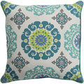 Jacquelyn Medallion Modern Mint Feather Down Or Poly Filled Throw Pillow 20 Inch