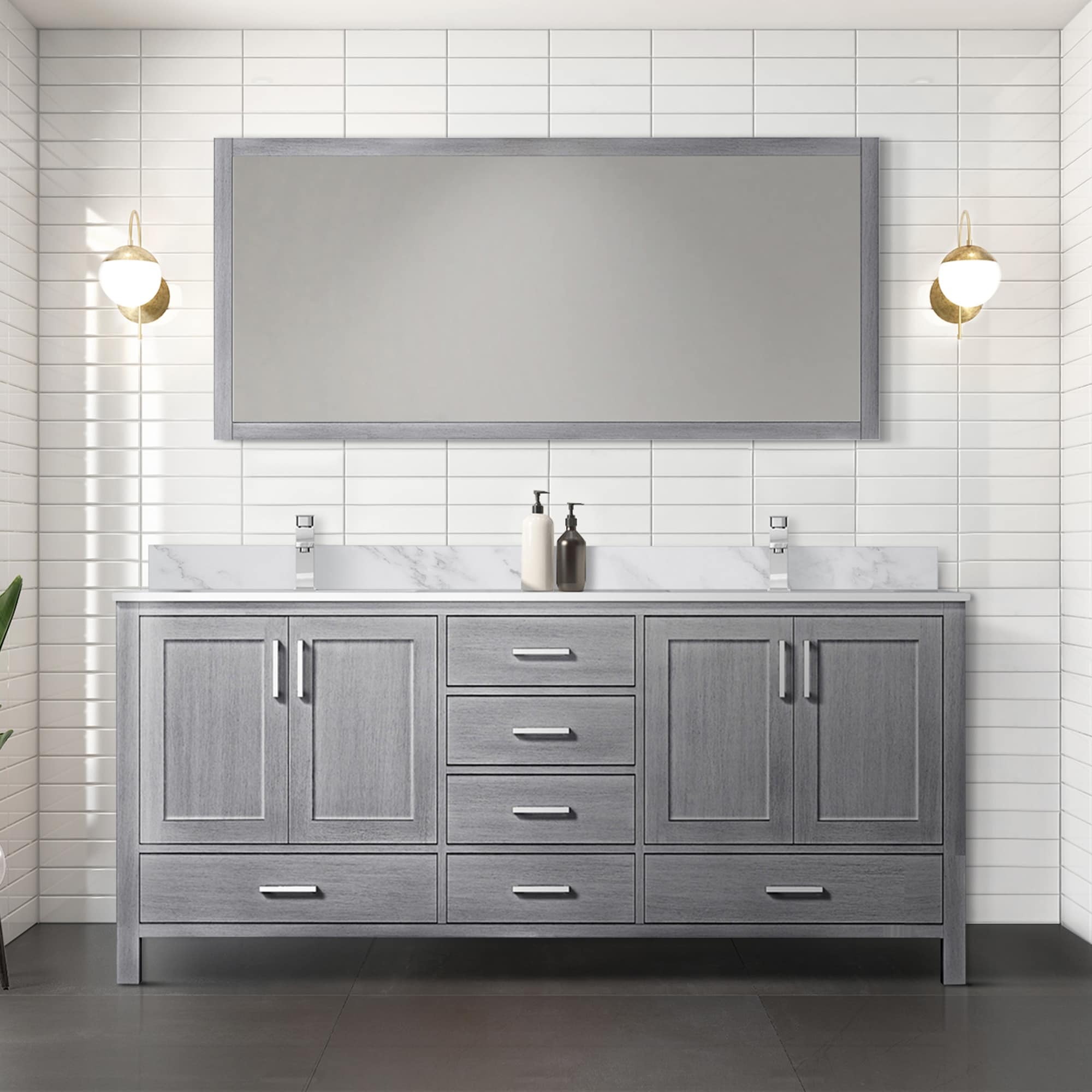 Jacques 72 Double Vanity Set W Faucets