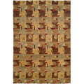 Jade Multi Color Earth Tones Hand Knotted Area Rug