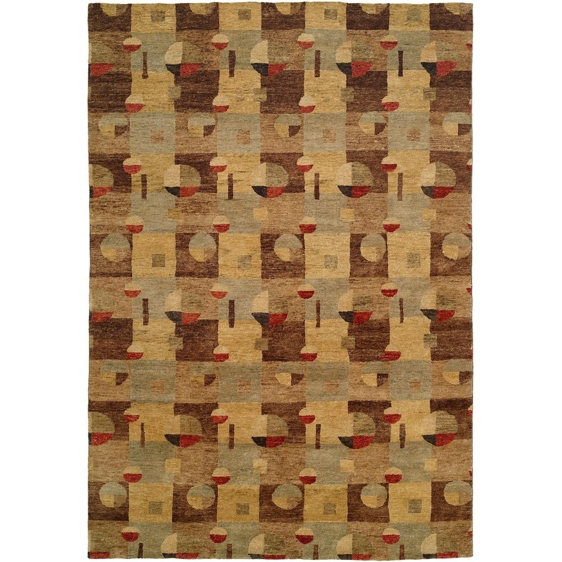 Jade Multi Color Earth Tones Hand Knotted Area Rug