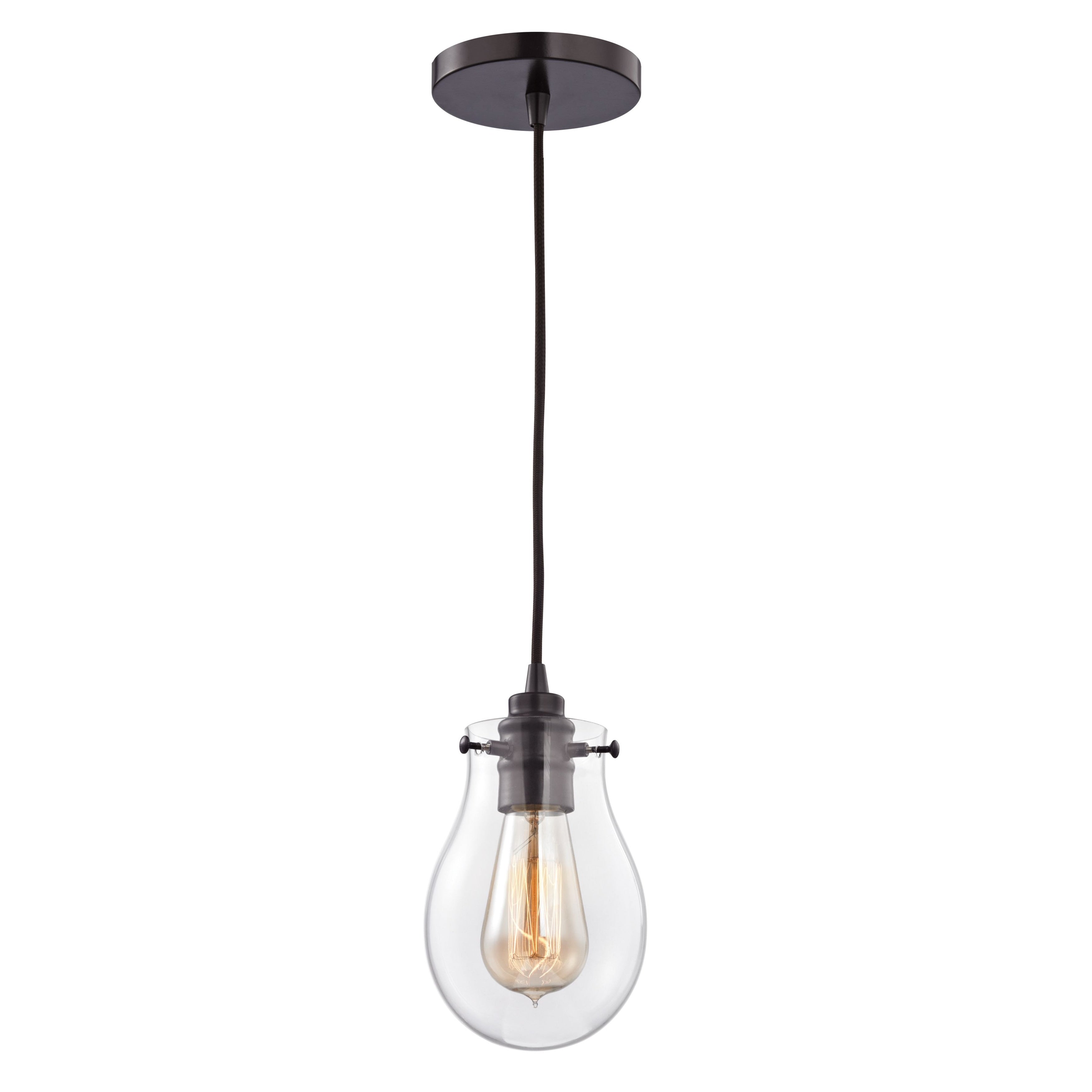 Jaelyn 5 Inch Wide 1 Light Pendant In Oil Rubbed Bronze 5In W X 5In D X 8In H