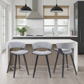 Jagger Modern 26 Wood And Faux Leather Counter Height Bar Stool