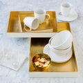 Jahoda White Glam Decorative 3 Piece Tray Set
