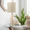 Jalappa Modern Textured Glass 25.5 Inch Table Lamp