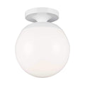 James Allan Clay Single Light 8 Wide Semi Flush Globe Ceiling Fixture