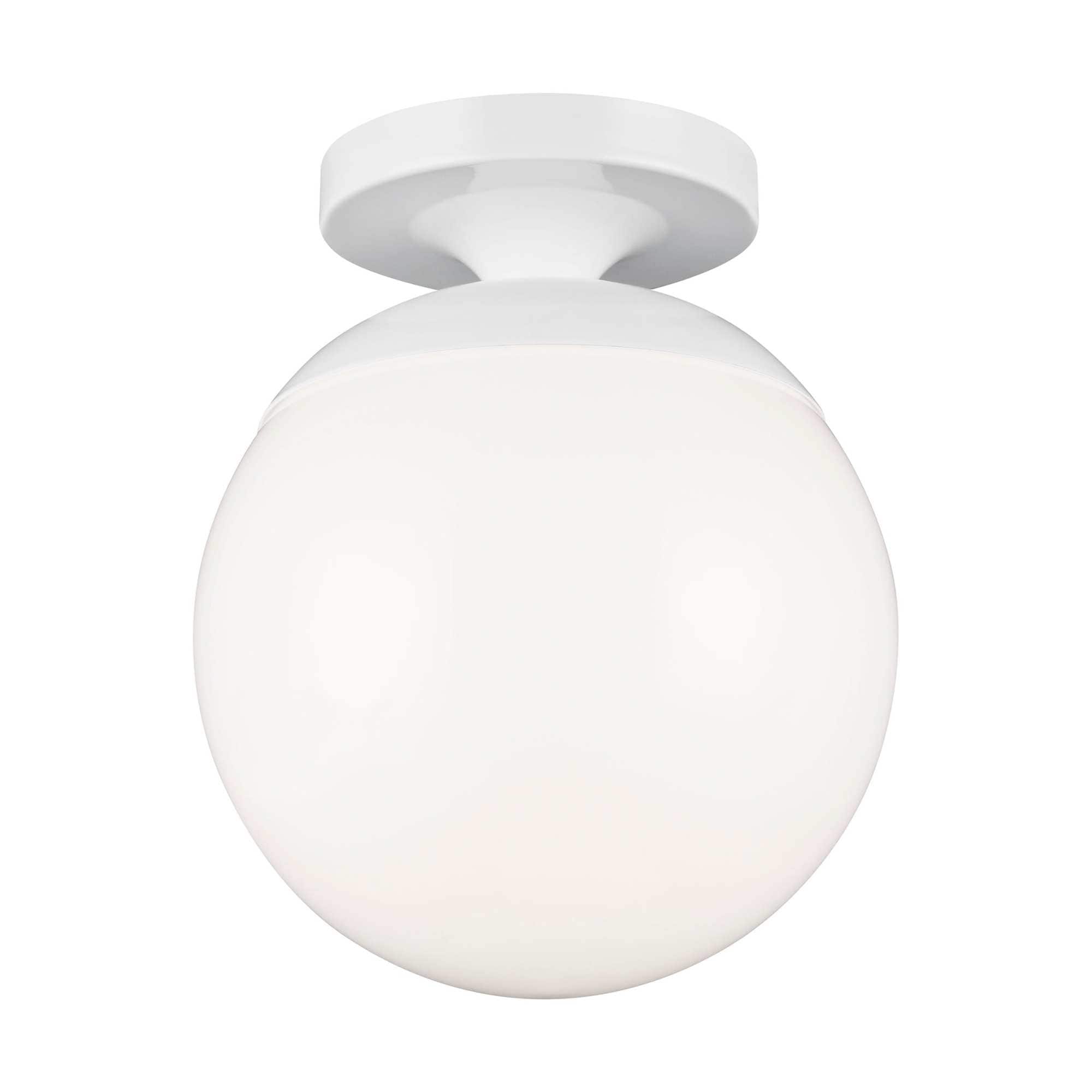 James Allan Clay Single Light 8 Wide Semi Flush Globe Ceiling Fixture