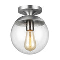 James Allan Clay Single Light 8 Wide Semi Flush Globe Ceiling Fixture