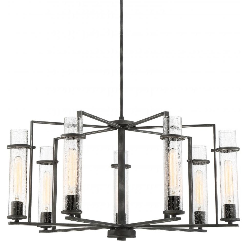 James Allan Nvch98004 Lux 7 Light 33 Wide Chandelier With Seedy Glass