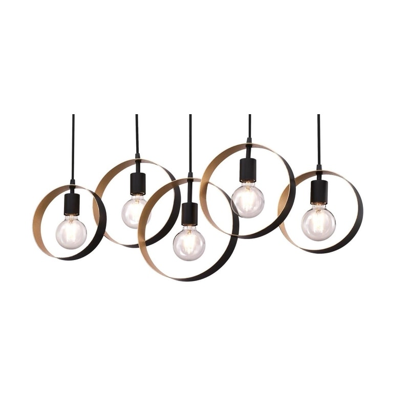 James Allan Rickett 5 Light 34 Wide Led Abstract Linear Pendant