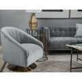 Mercana James Ii Matte Gold Velvet Metal Chair