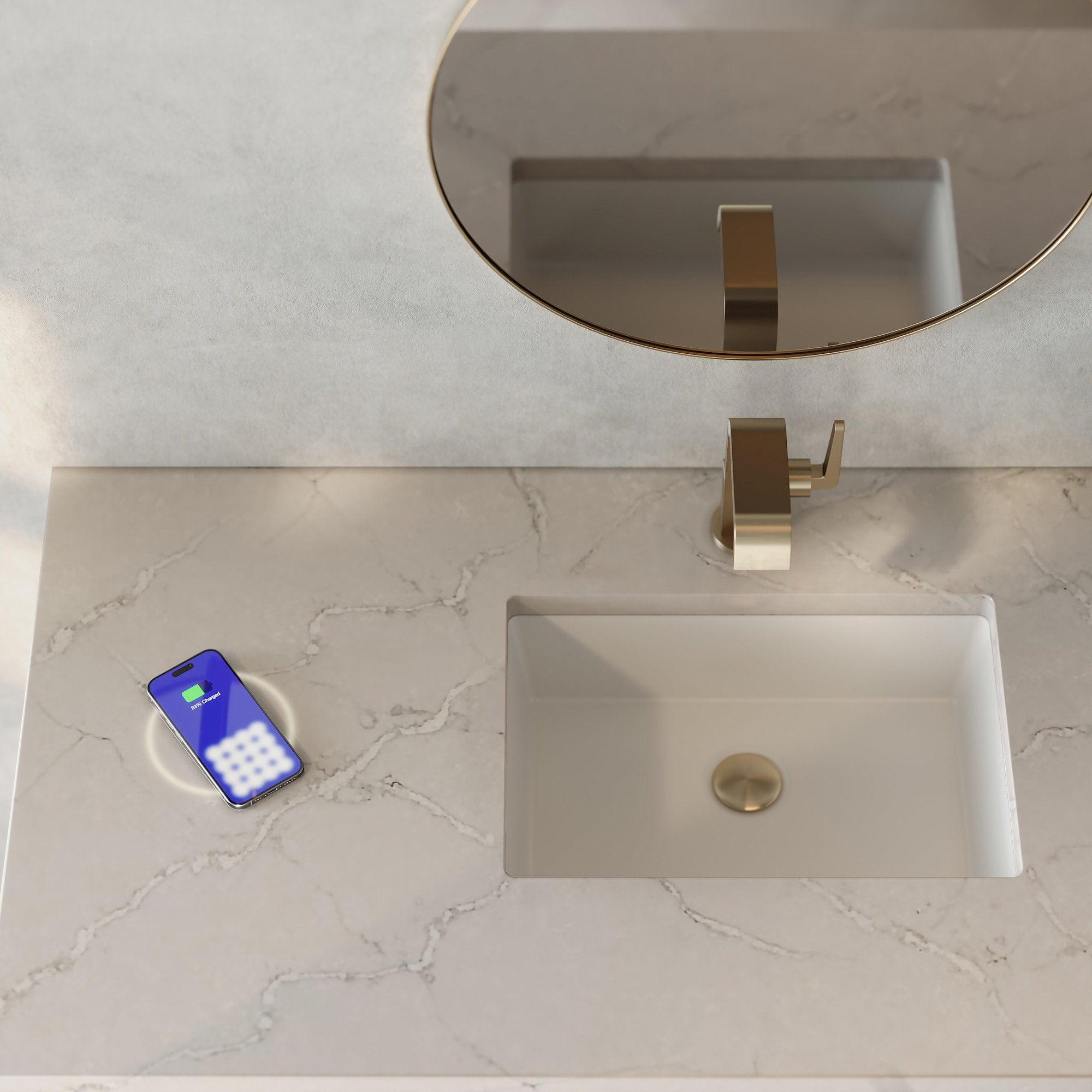 James Martin Vanities 060 S48Rcws Fp Snk 48 Stone Composite Vanity