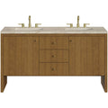 James Martin Vanities 435 V60D 3Tjr Hudson 60 Free Standing Double