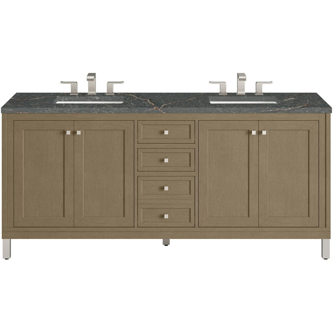 James Martin Vanities 503 V72 3Pbl Chicago 72 Free Standing Double