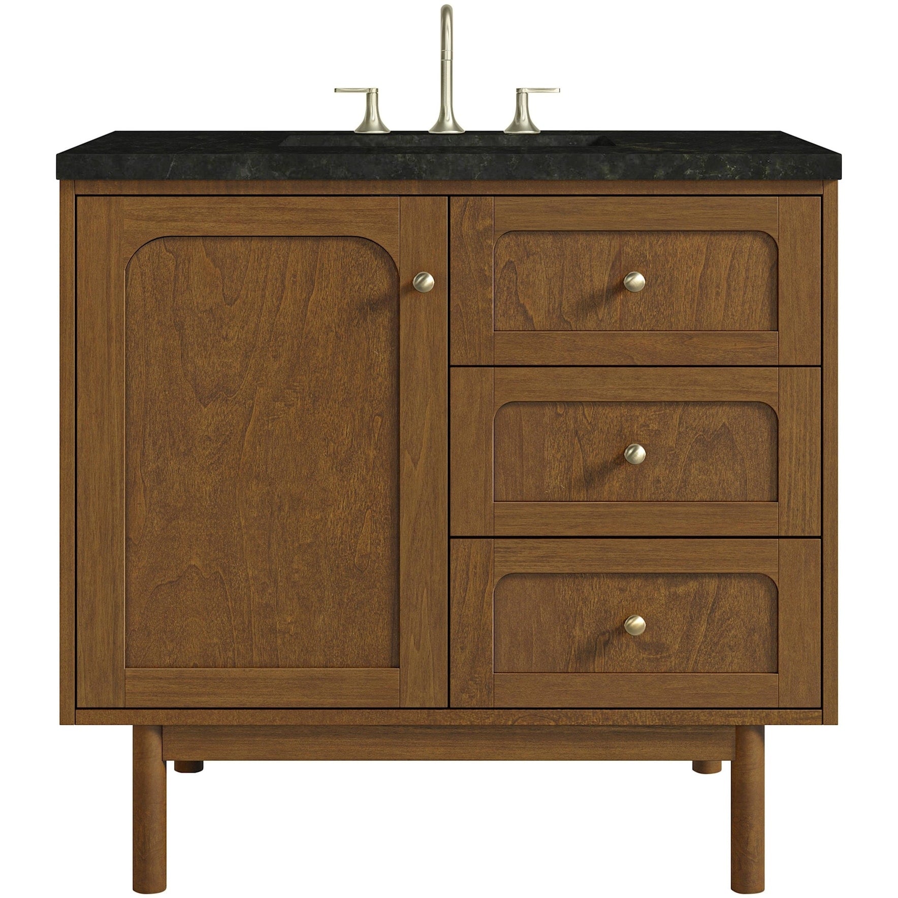 James Martin Vanities 545 V36 3Pht Laurent 36 Single Basin Poplar