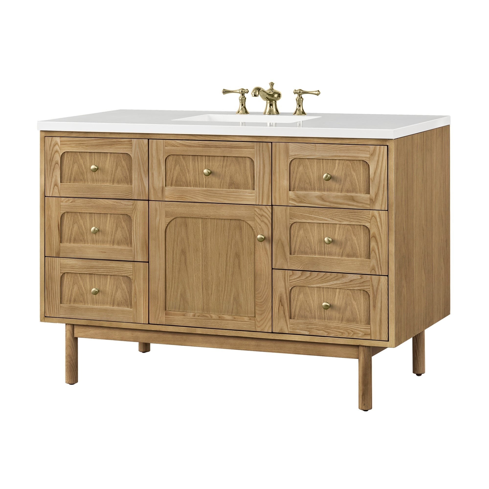 James Martin Vanities 545 V48 3Wz Laurent 48 Single Basin Poplar Wood