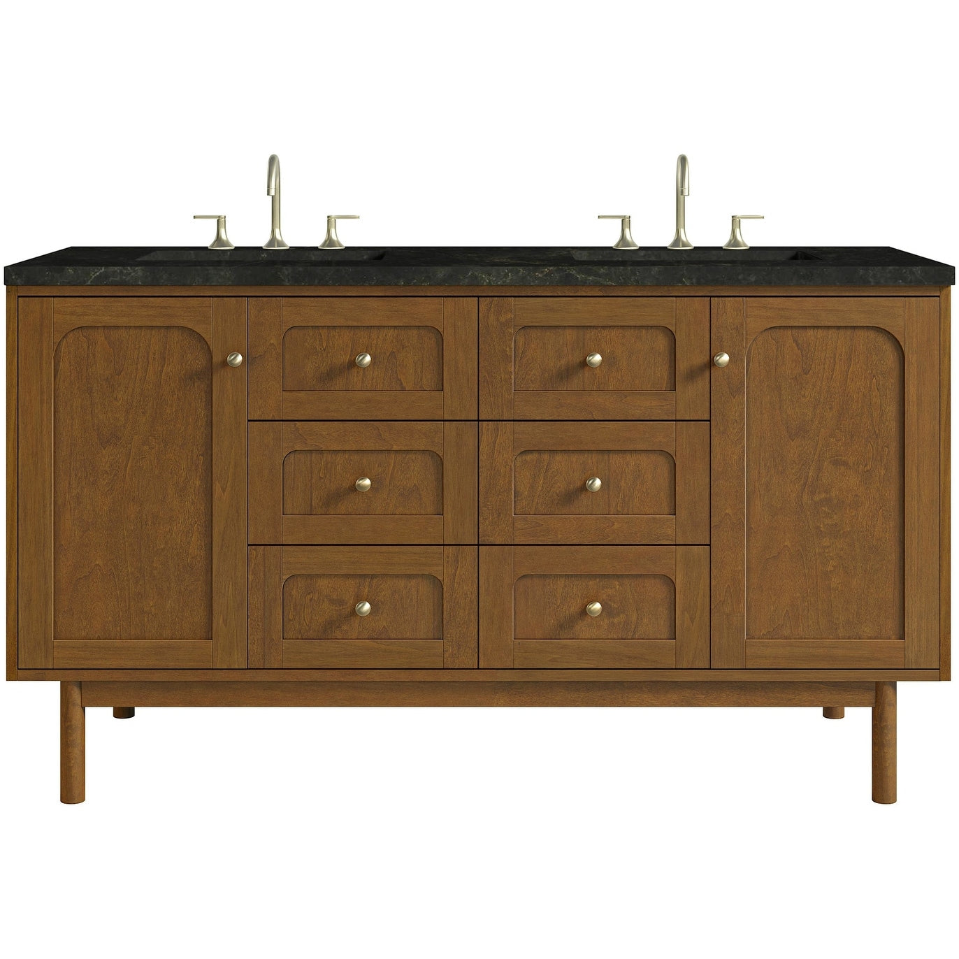 James Martin Vanities 545 V60D 3Pht Laurent 60 Double Basin Poplar