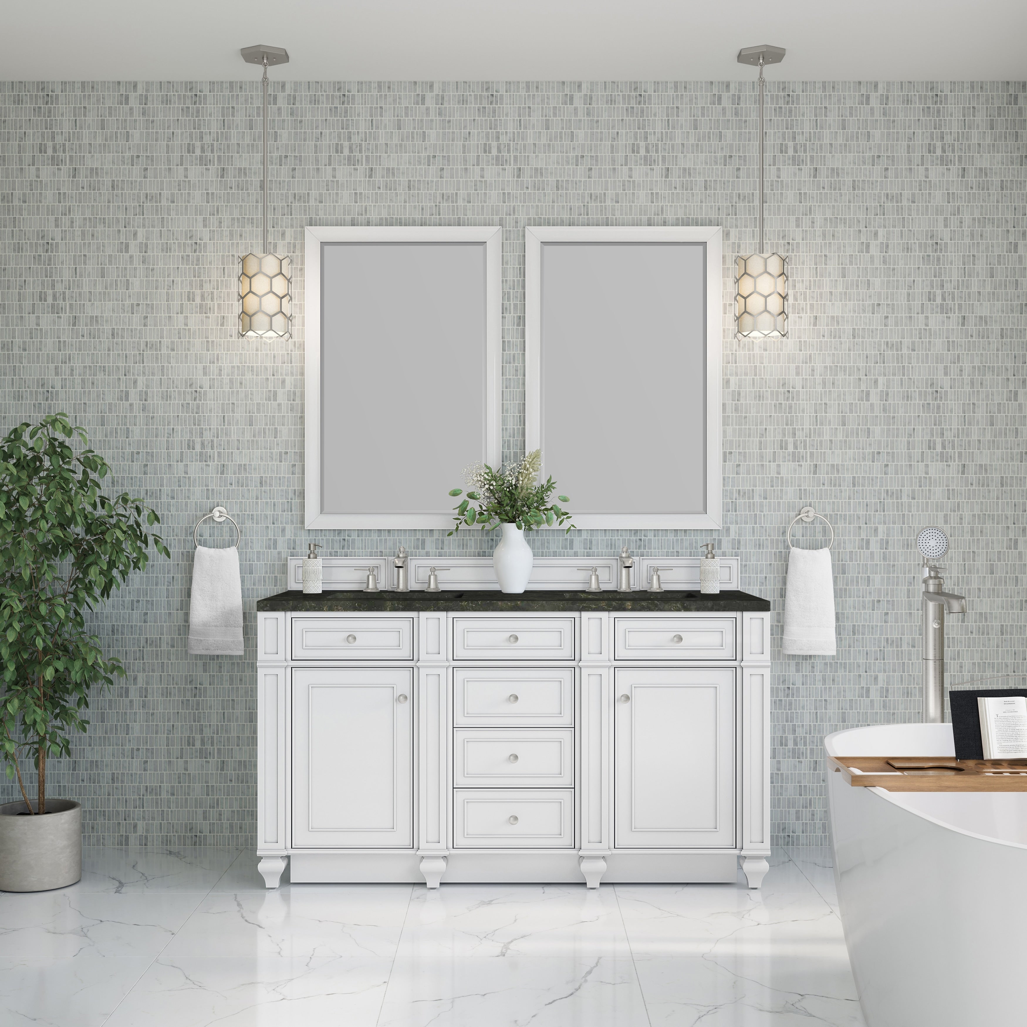 Bristol 60 Double Vanity Bright White