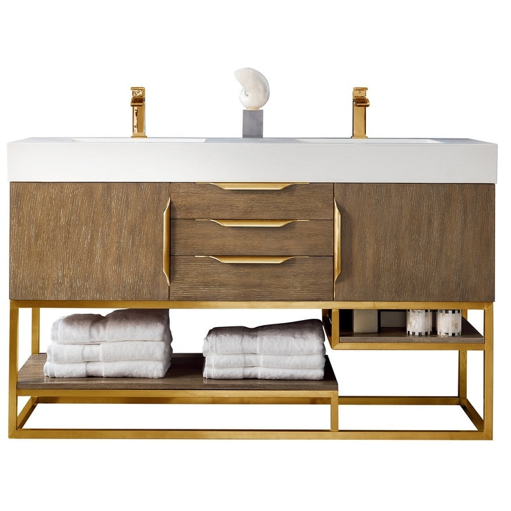 Columbia 59 Double Vanity Radiant Gold Latte Oak
