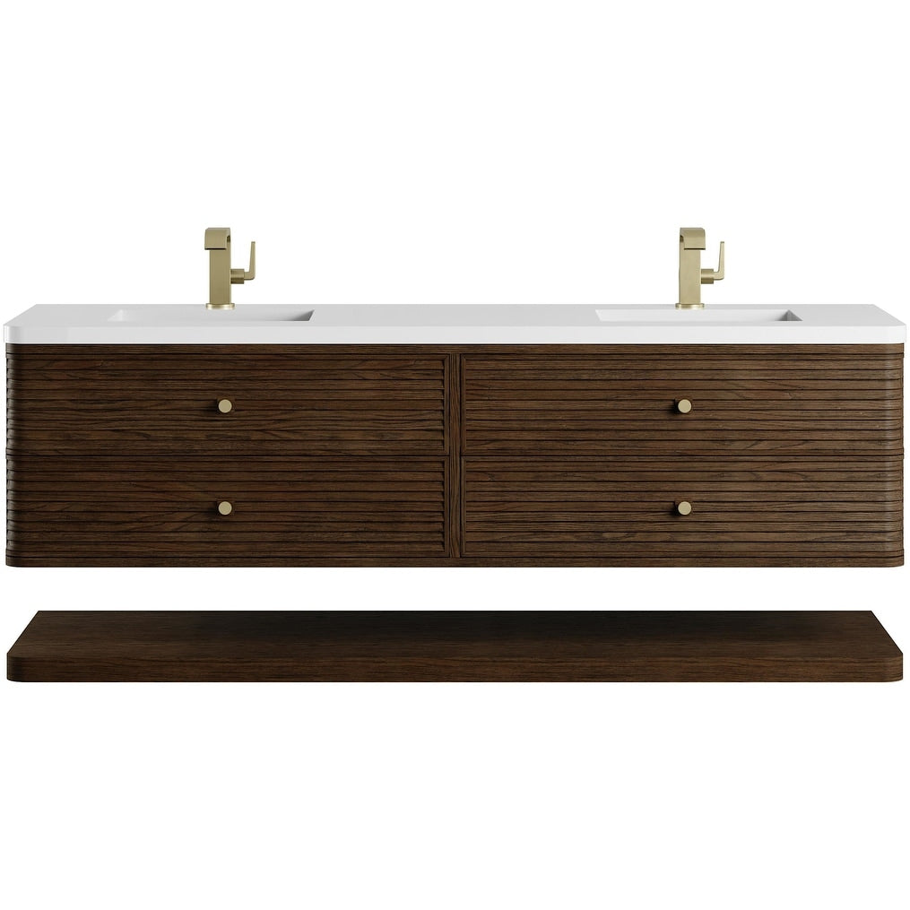 James Martin Vanities D640 V72 3Wz Allamari 72 Wall Mounted Double