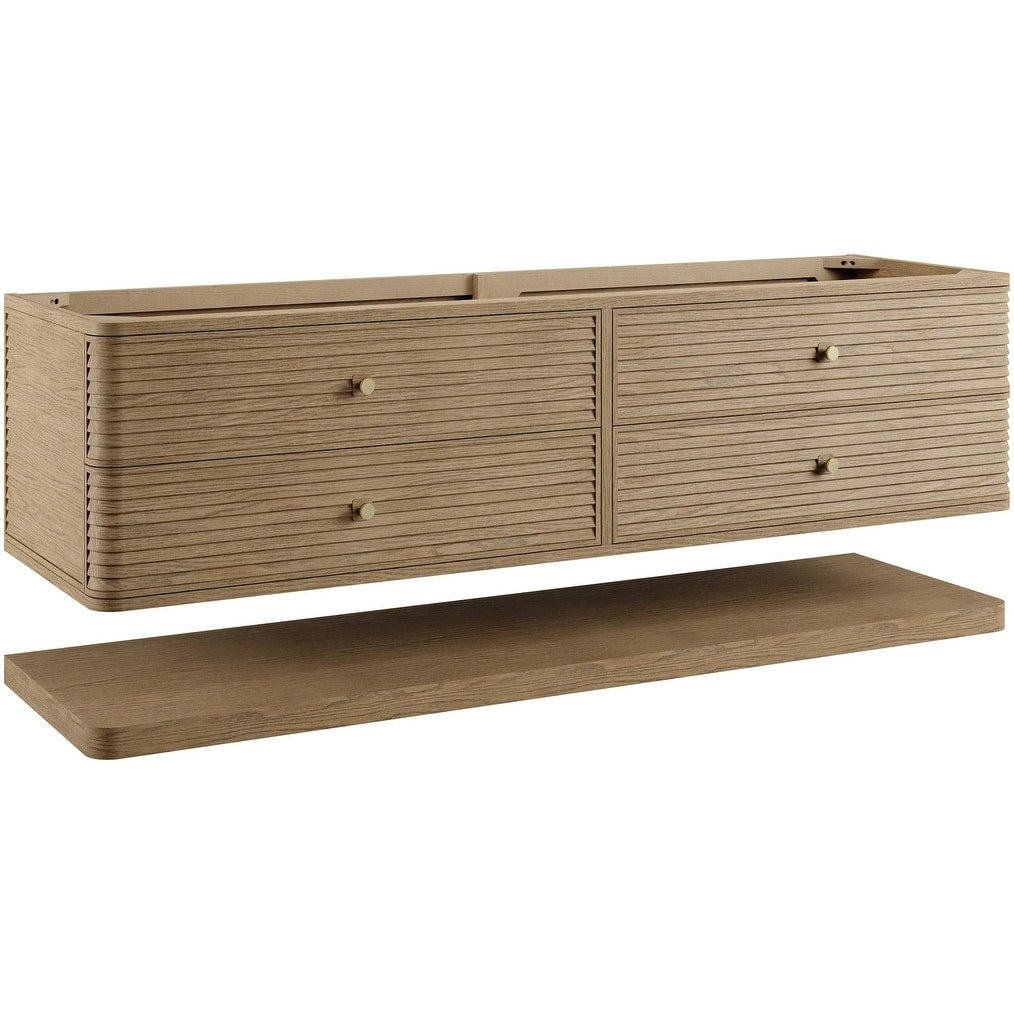 James Martin Vanities D640 V72 Allamari 72 Wall Mounted Double Basin