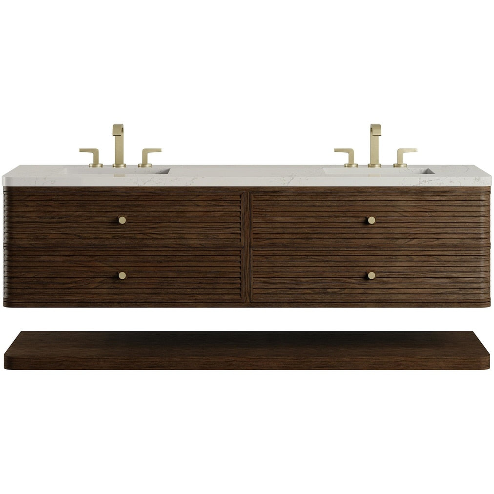 James Martin Vanities D640 V72 Wsfr Allamari 72 Wall Mounted Double