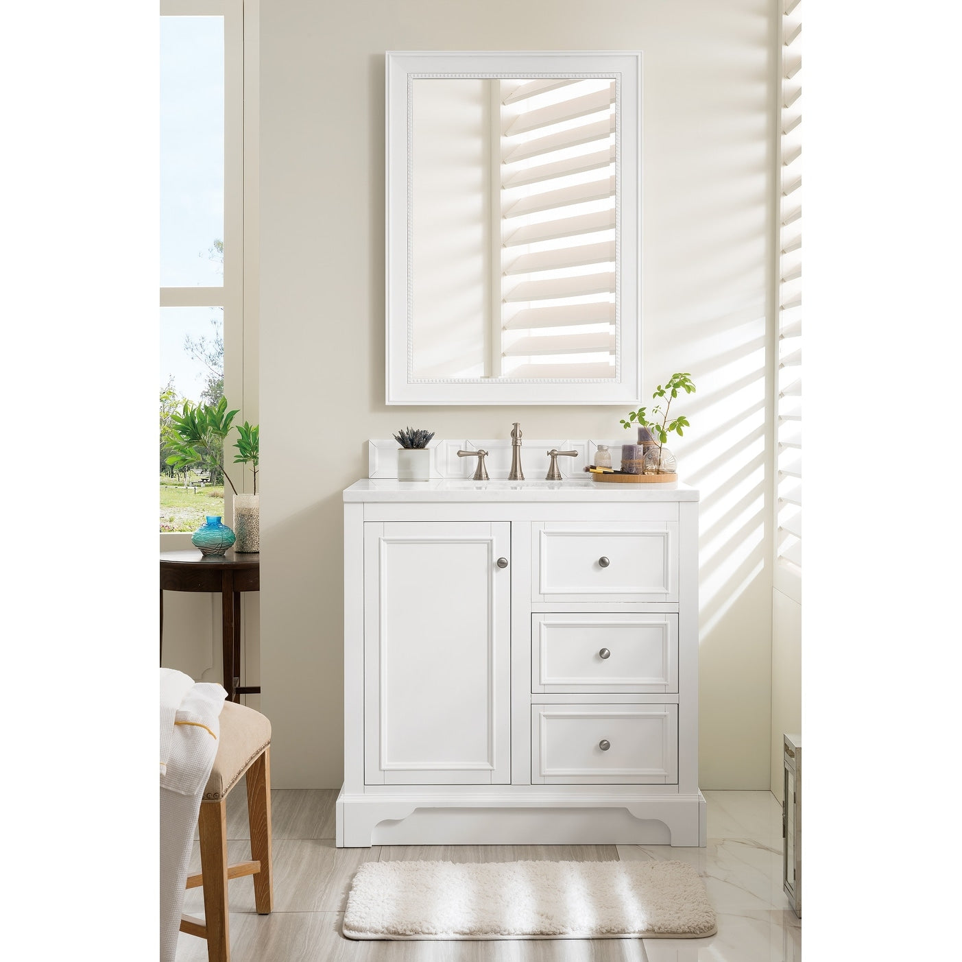 De Soto 36 Single Vanity Bright White
