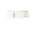 Mercer Island 48 Single Vanity Glossy White Radiant Gold