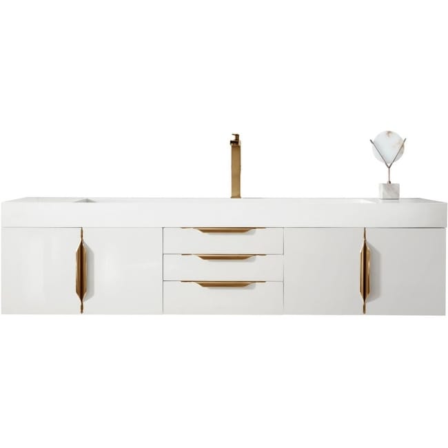 James Martin Vanities 571 M28 Montreal 28 X 28 Framed Bathroom Mirror Glossy White