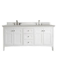 Palisades 72 Double Vanity Bright White