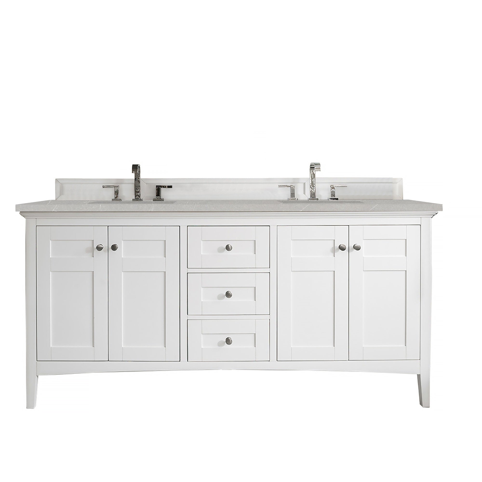 Palisades 72 Double Vanity Bright White