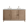 Portland 60 Double Vanity White Washed Walnut