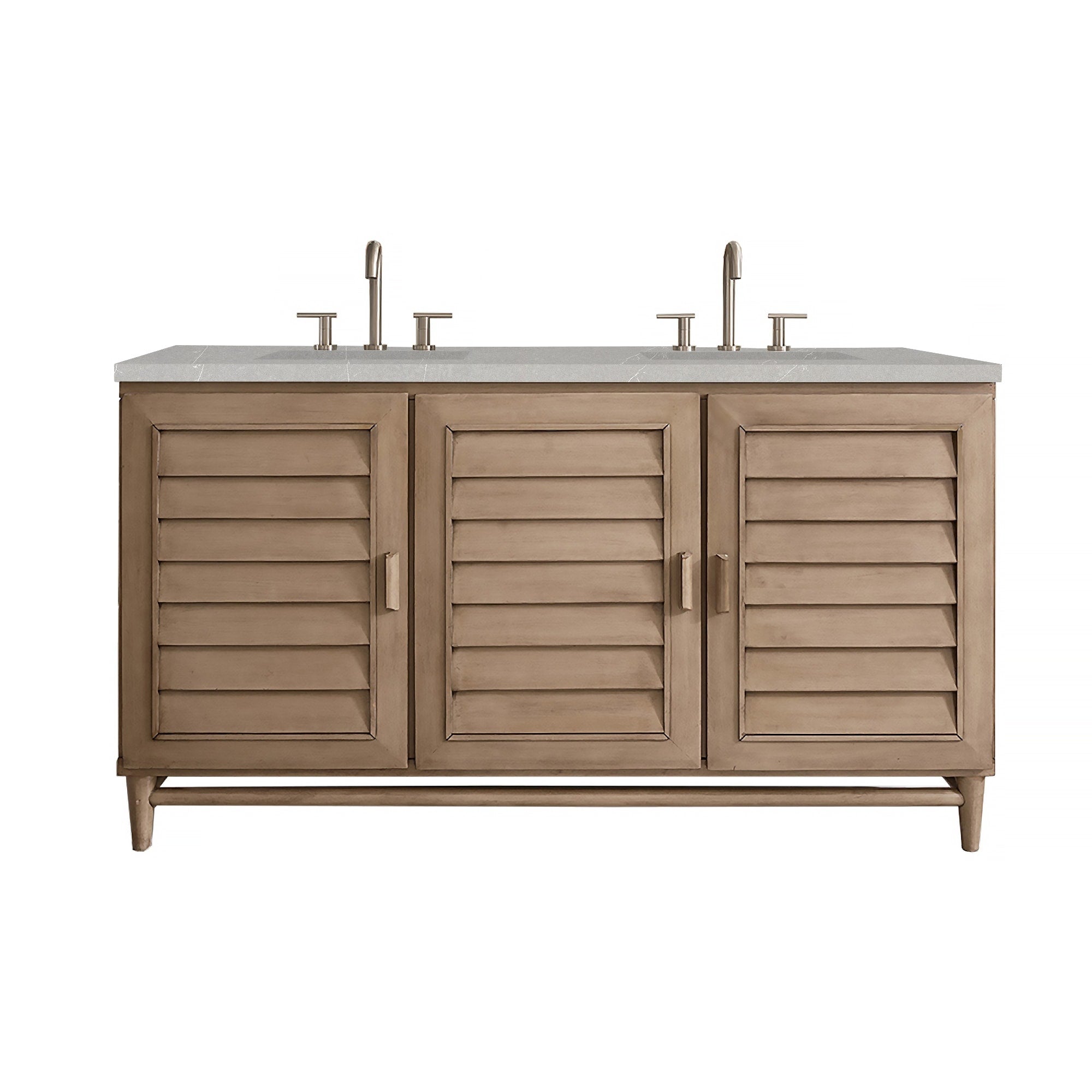 Portland 60 Double Vanity White Washed Walnut