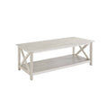 Jamestown Distressed White Wood Coffee Table