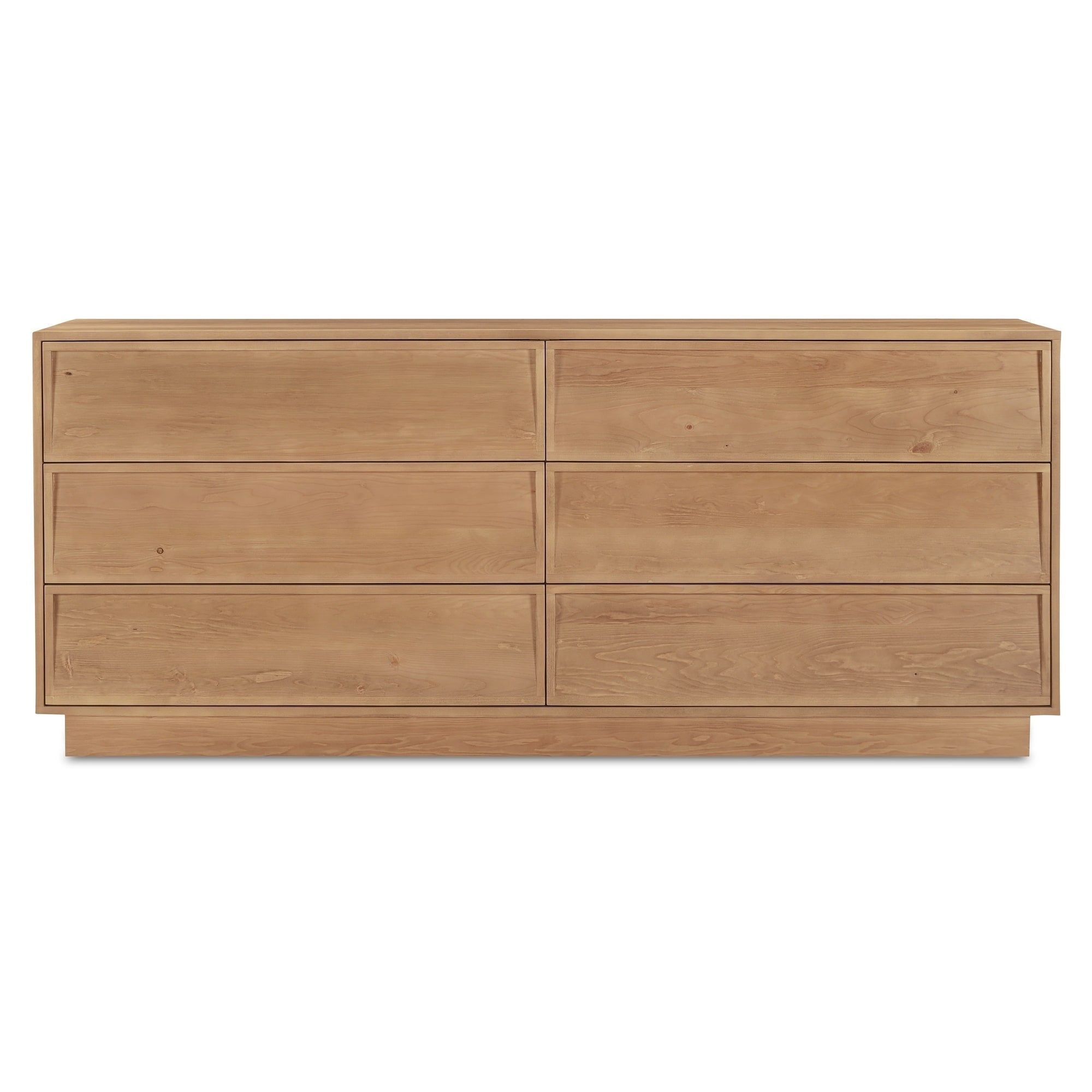 Jamie Dresser Hemlock Wood 6 Push To Open Drawers Inset Fronts Natural