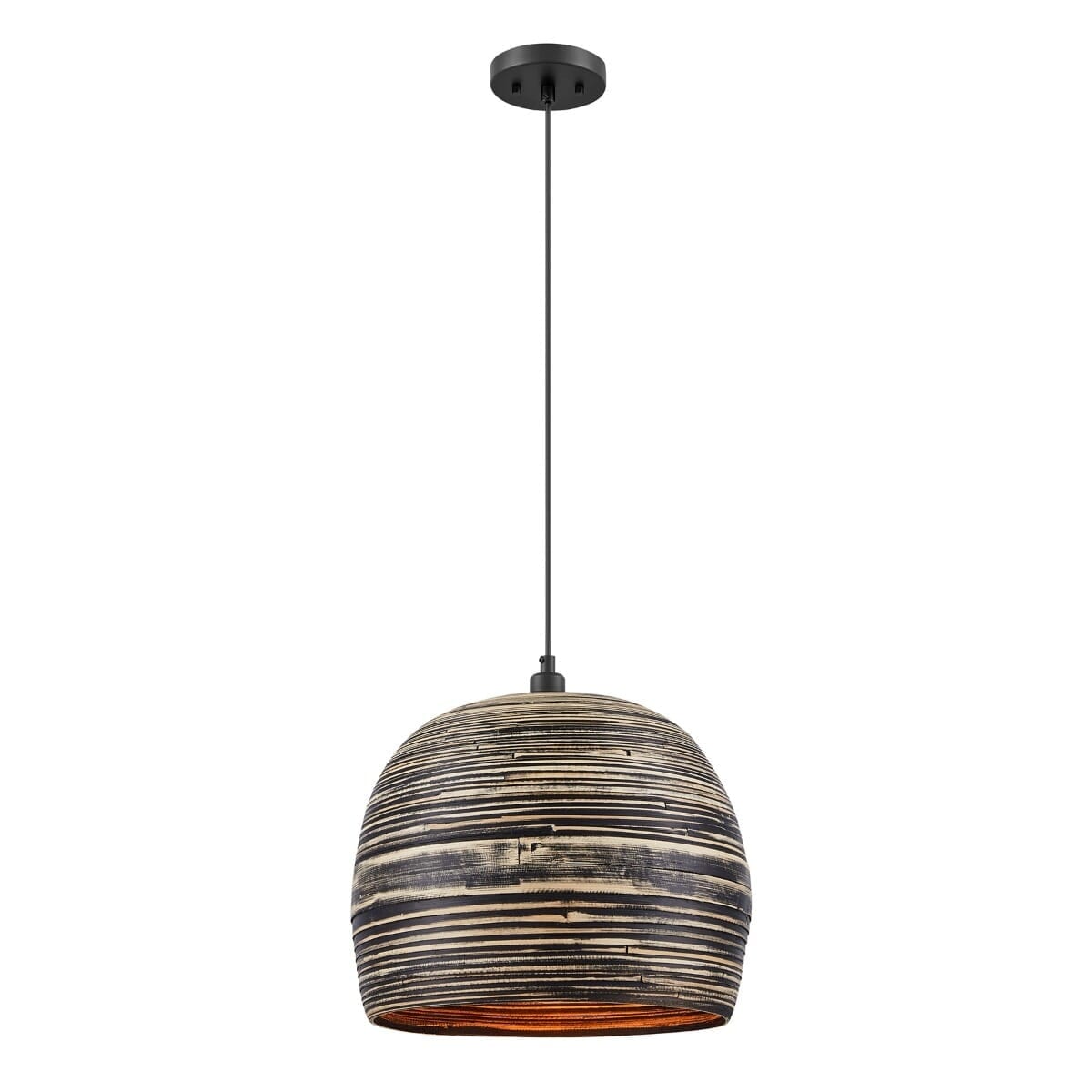 Jamsen 1 Light Pendant In Black Bamboo