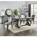 Copper Grove Chalwa 5 Piece Rustic Dining Set With Wood Table And 4 Upholstered Chairs